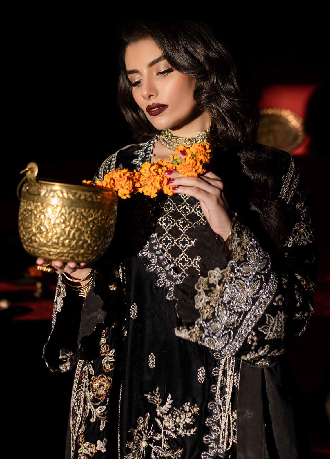 Maya By Nureh Unstitched Luxury Velvet Collection 2024 NW-92