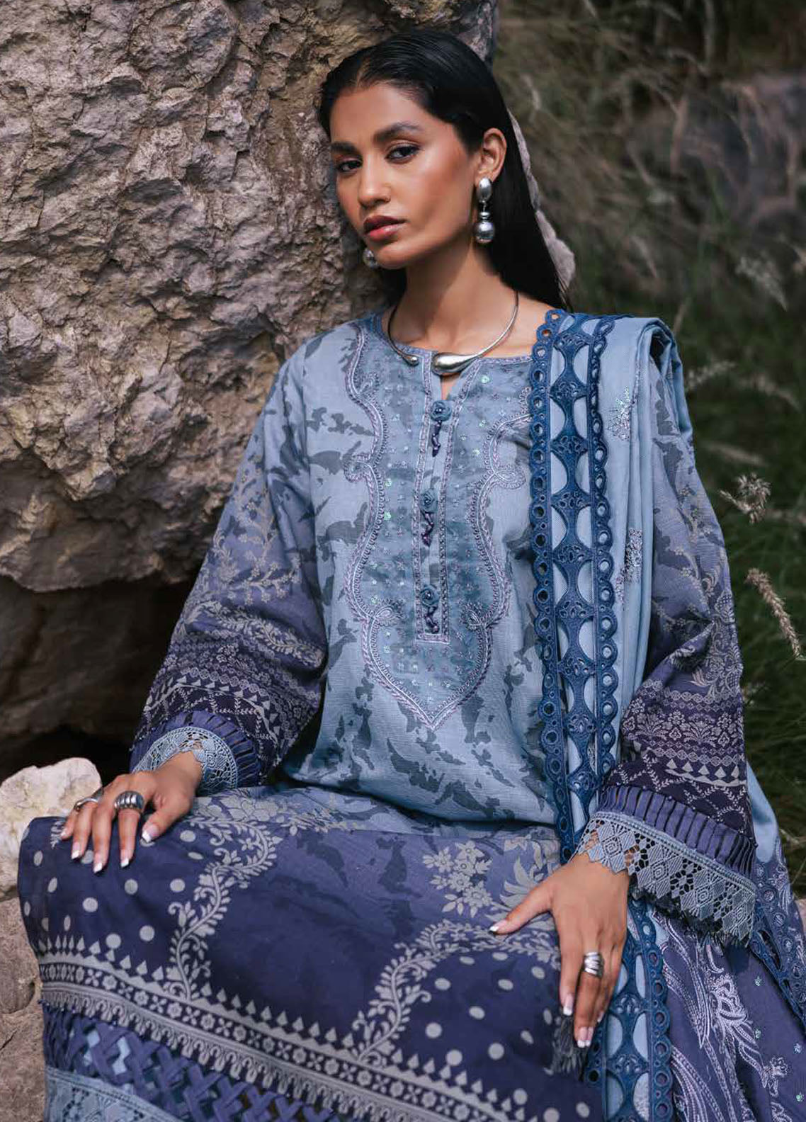 Maya by Nureh Unstitched Khaddar Collection 2024 NW-99