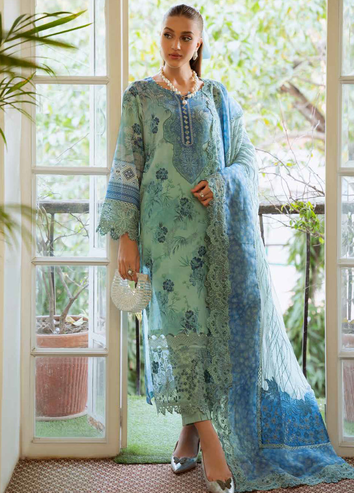 Maya by Nureh Embroidered Lawn Suit Unstitched 3 Piece NS-152