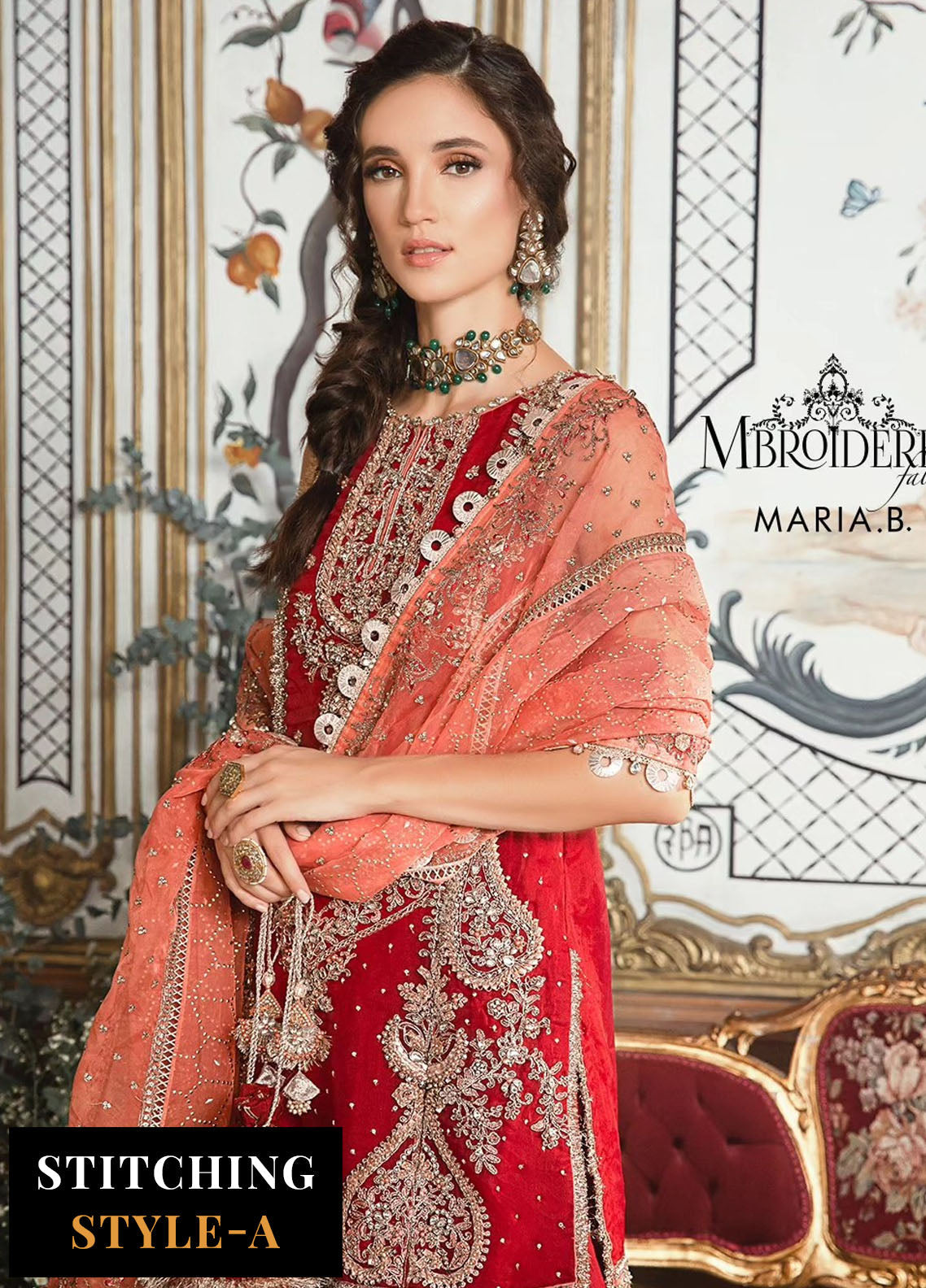 Mbroidered By Maria B Unstitched Wedding Edition 2023 D8