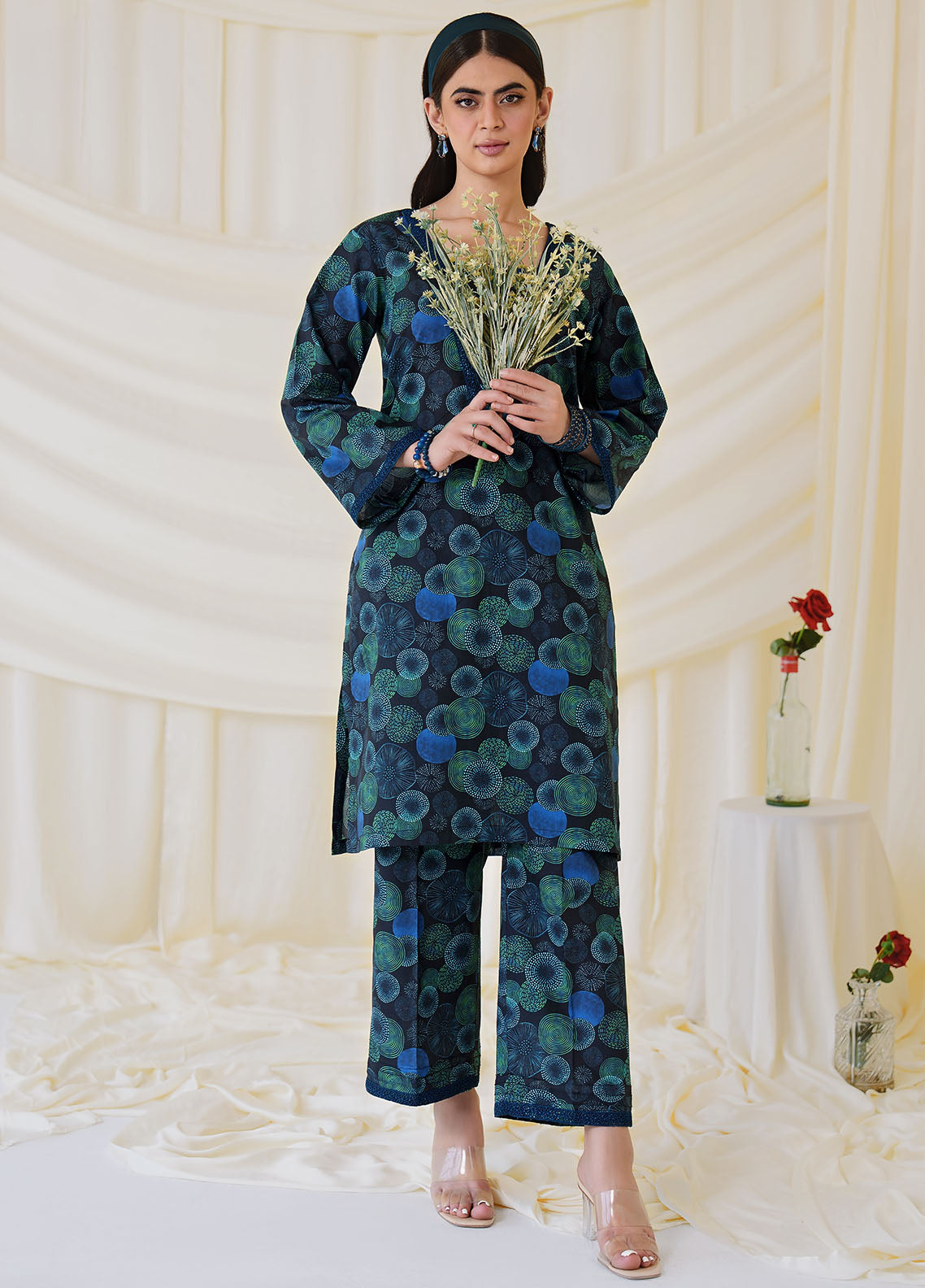 Meerak Pret Printed 2 Piece Suit D-15 MK