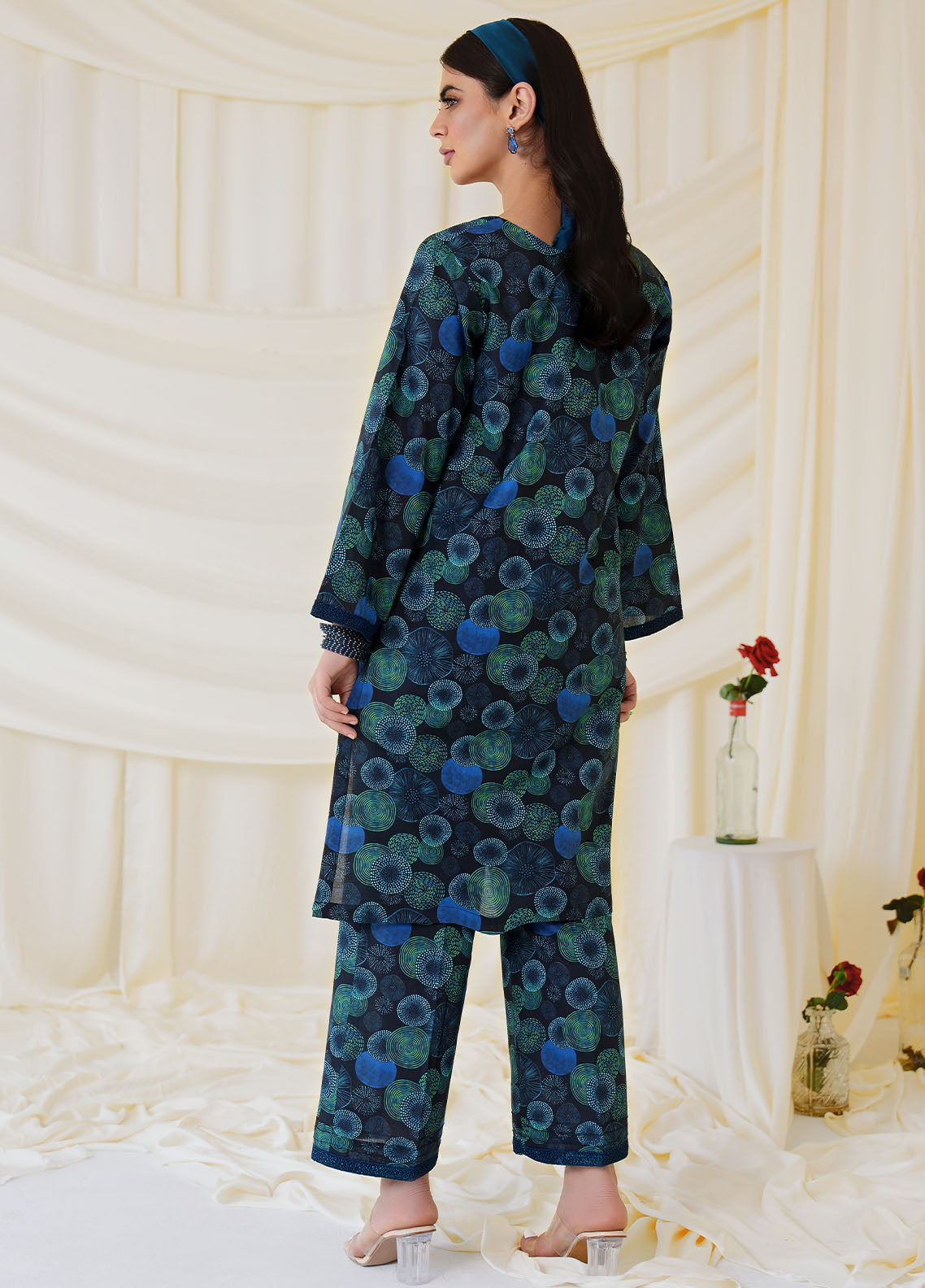 Meerak Pret Printed 2 Piece Suit D-15 MK