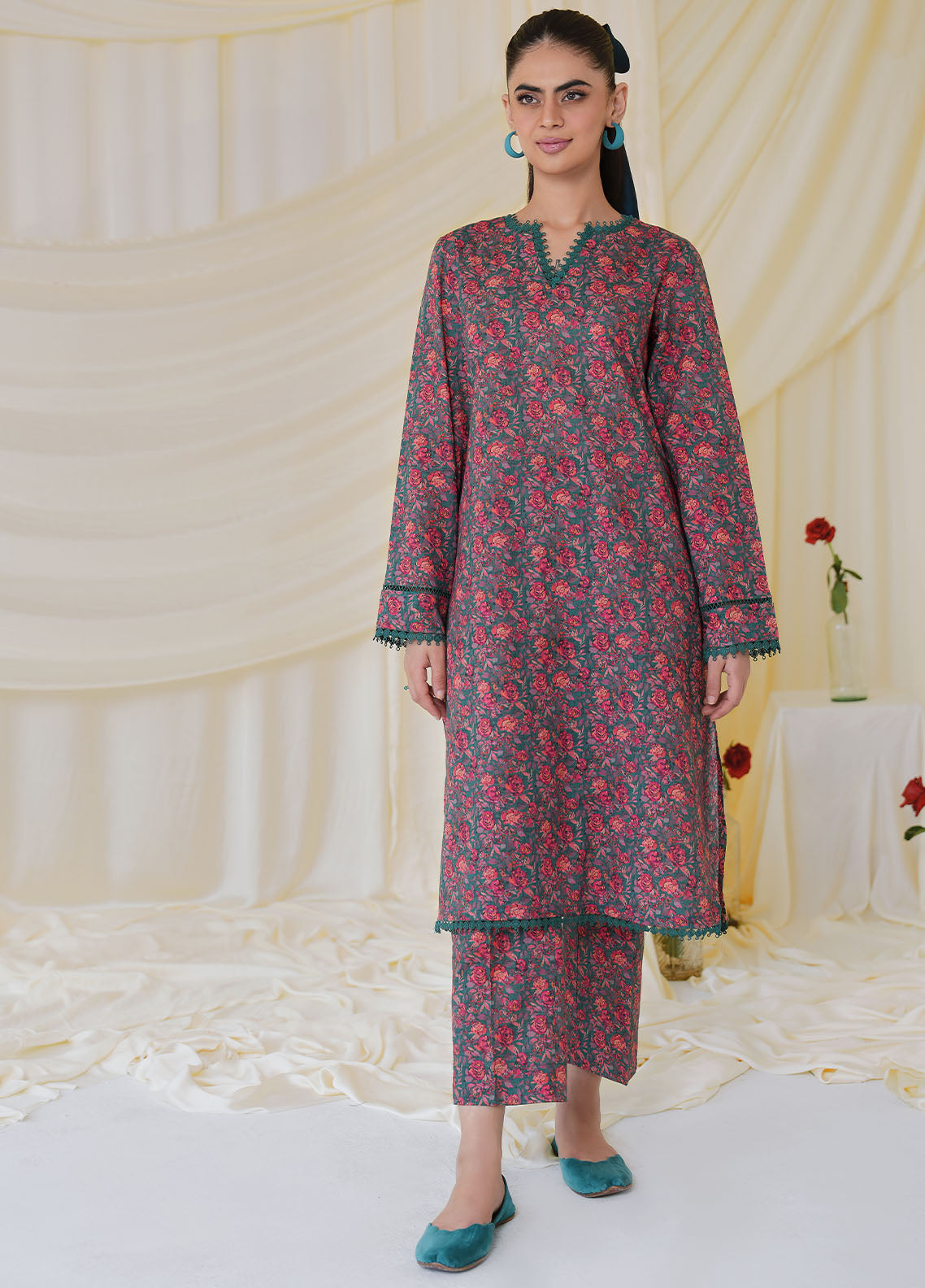 Meerak Pret Printed 2 Piece Suit D-20 MK