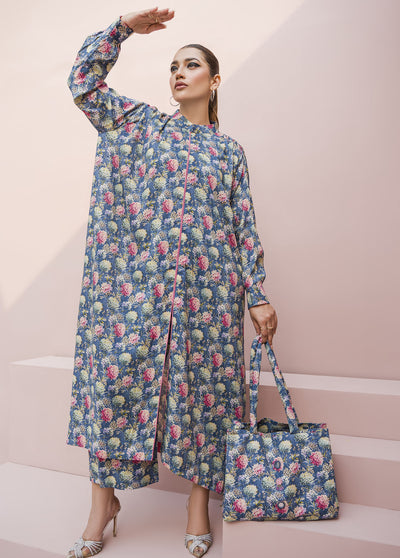 Meerak Pret Printed Raw Silk 2 Piece Suit Gemmy