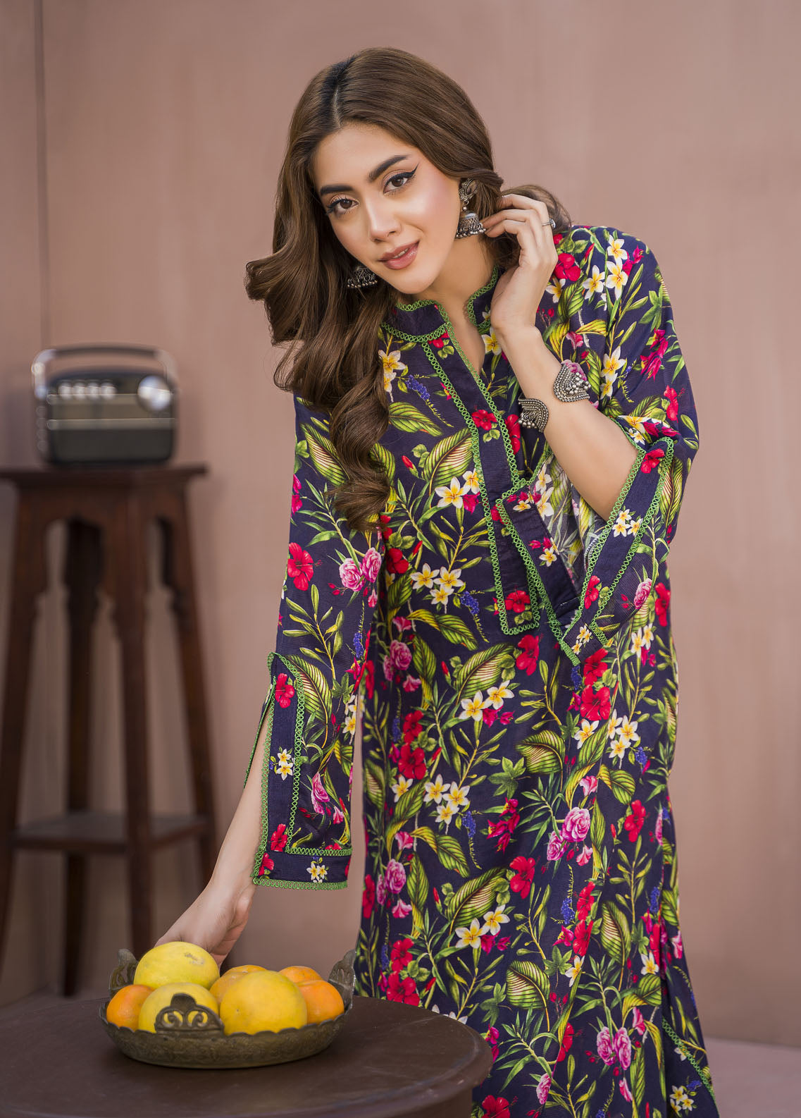 Meerak Pret Printed Raw Silk 2 Piece Suit Sia