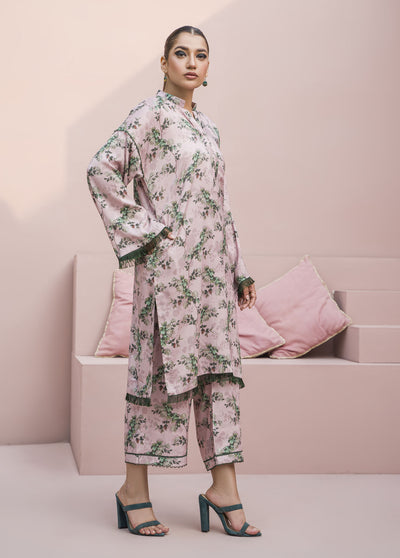 Meerak Pret Printed Raw Silk 2 Piece Suit Zephyr