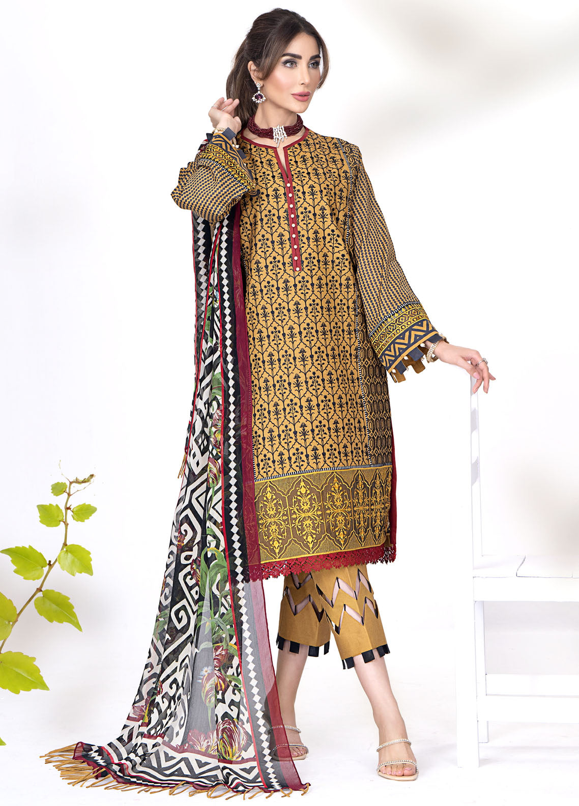 Meerak Charming Charlotte Unstitched Collection 2023 Ralli