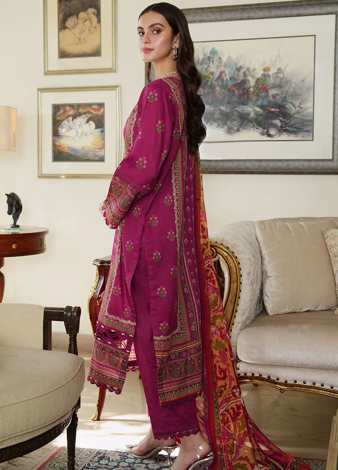 Meerak Unstitched Summer Wine Drop 2 2024 Mushk