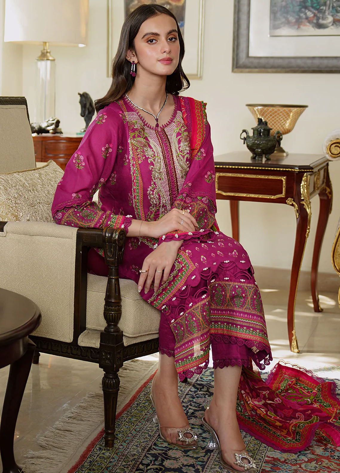 Meerak Unstitched Summer Wine Drop 2 2024 Mushk