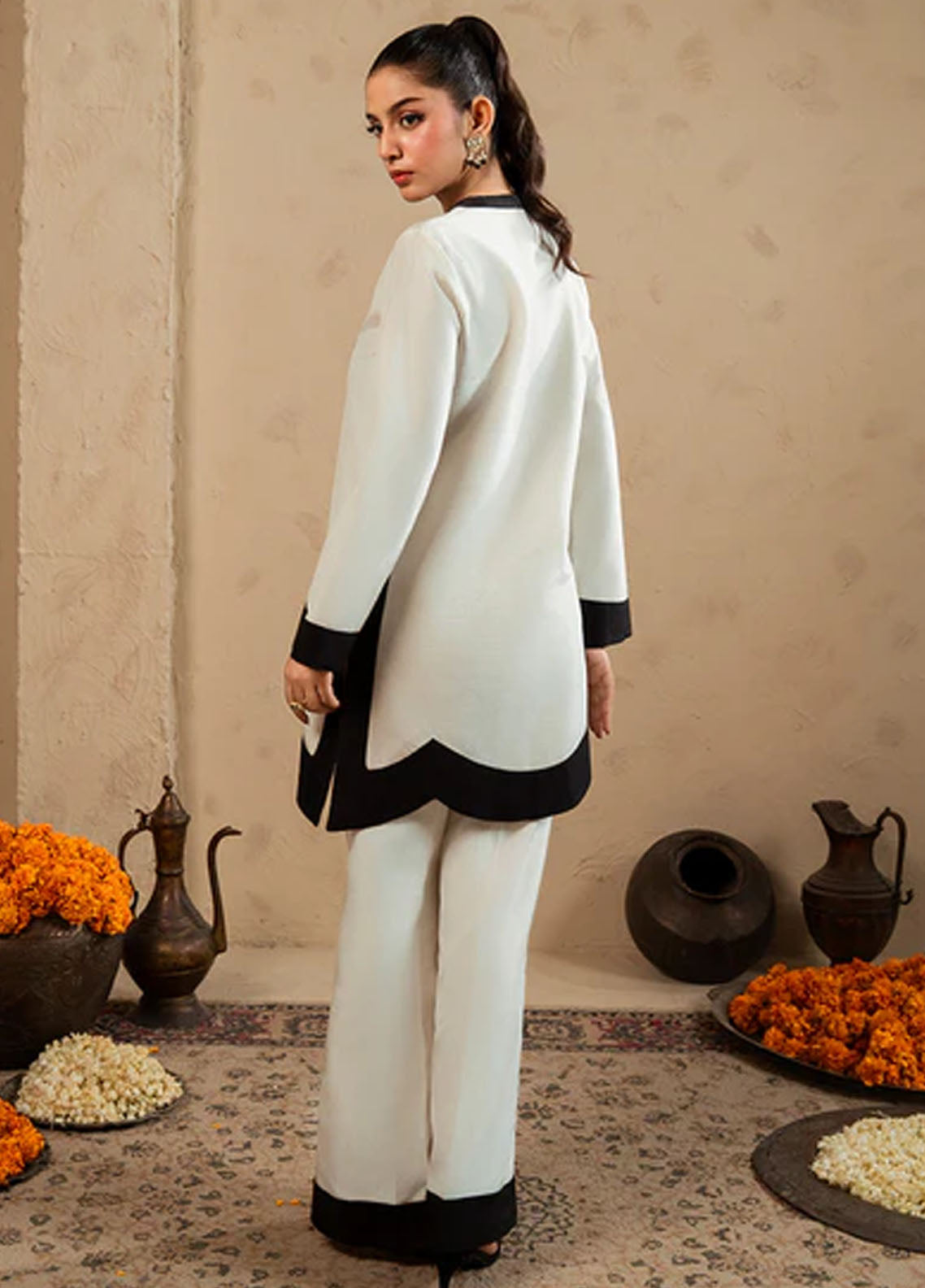 Meeral Pret Plain Raw Silk 2 Piece Suit SOL-001-V2