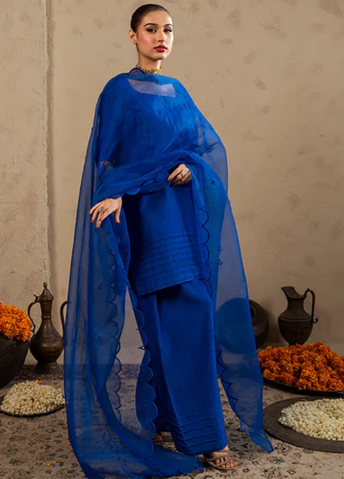 Meeral Pret Plain Raw Silk 2 Piece Suit SOL-002-V2