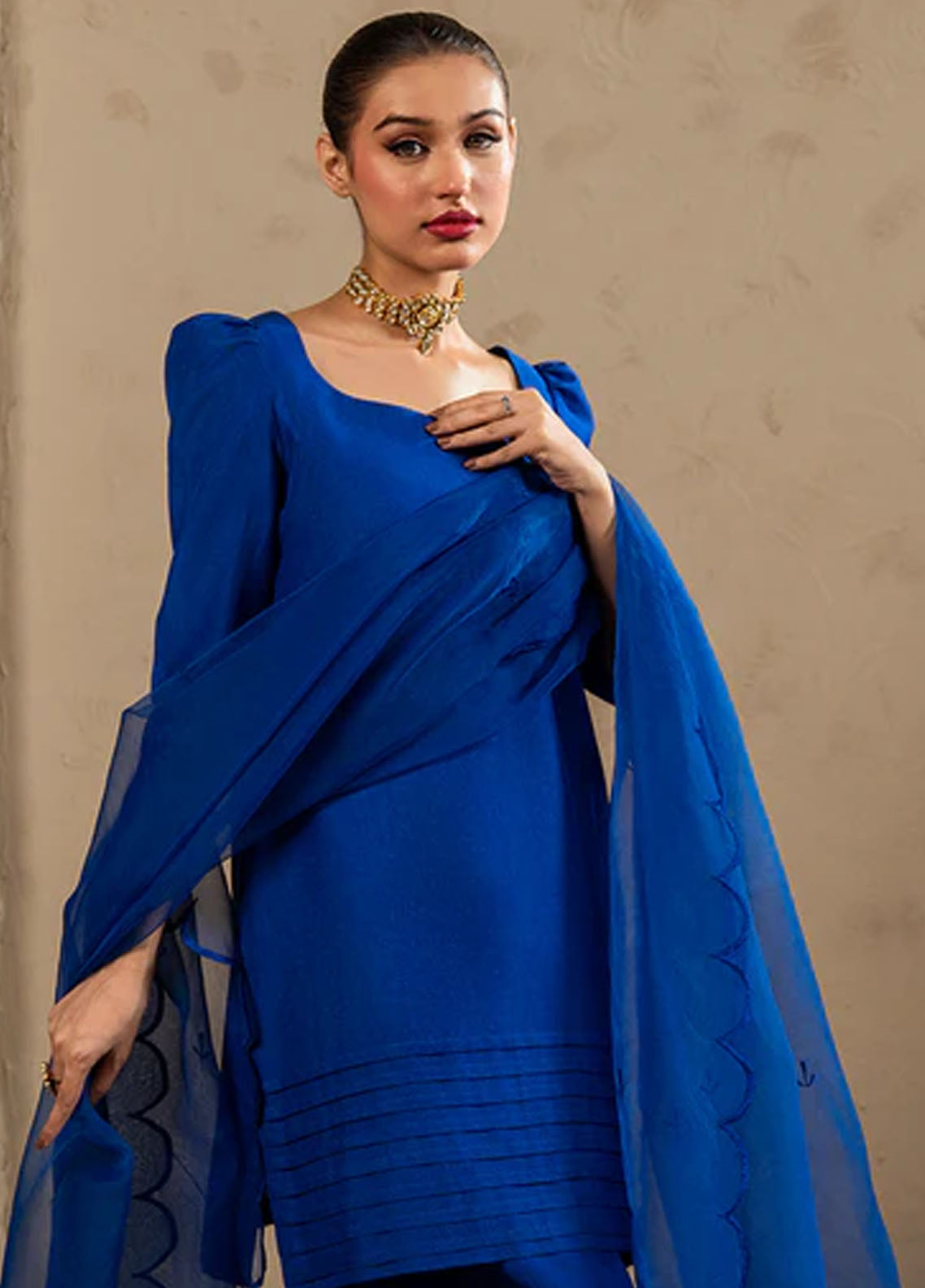 Meeral Pret Plain Raw Silk 2 Piece Suit SOL-002-V2