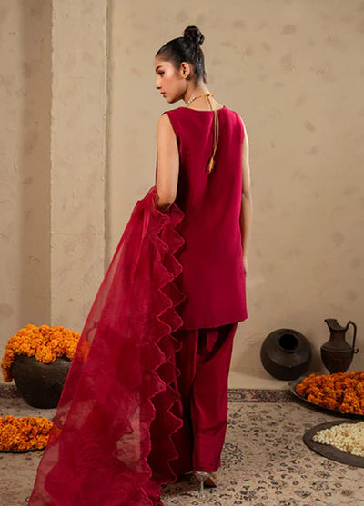 Meeral Pret Plain Raw Silk 2 Piece Suit SOL-003-V2