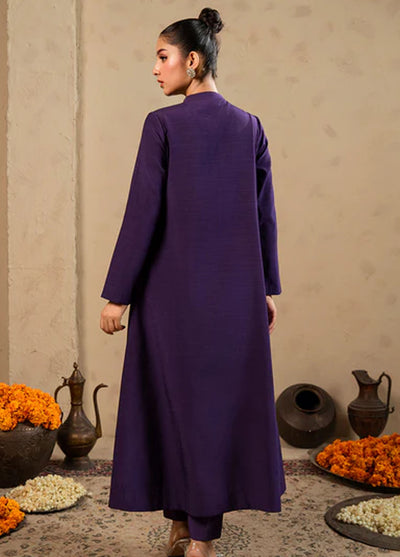Meeral Pret Plain Raw Silk 2 Piece Suit SOL-005-V2