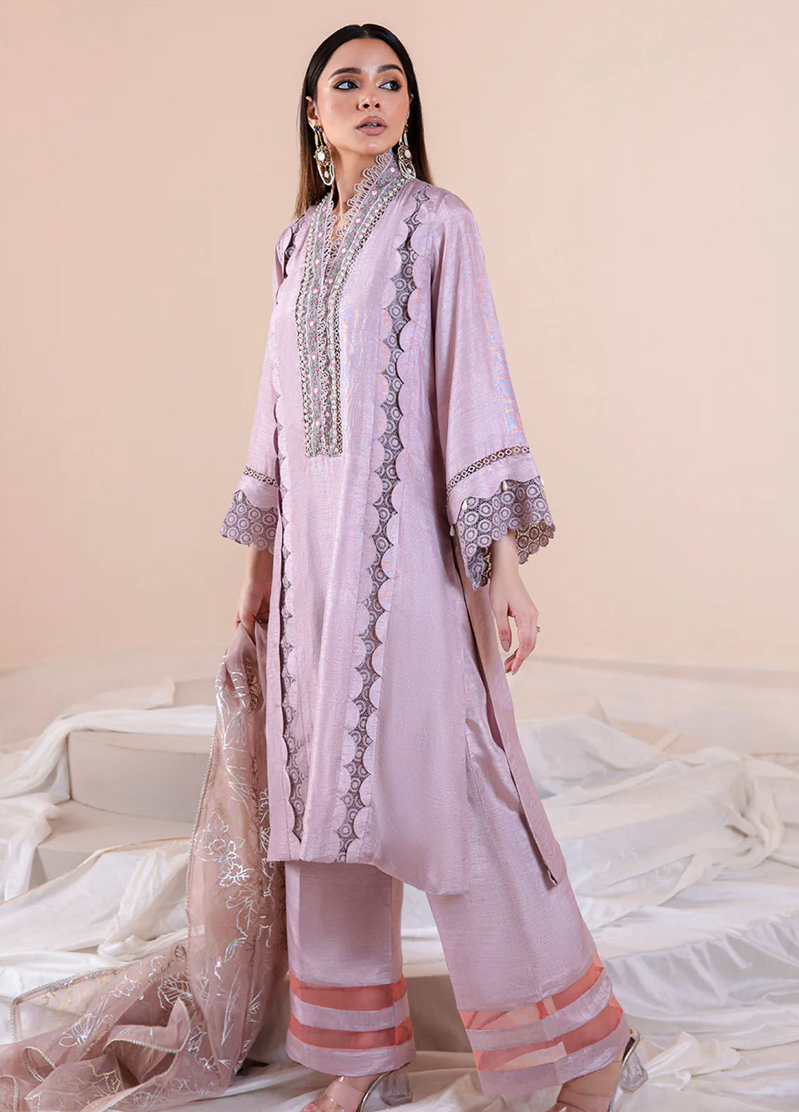 Mehak Yaqoob Pret Embroidered Raw Silk 3 Piece Suit Afra