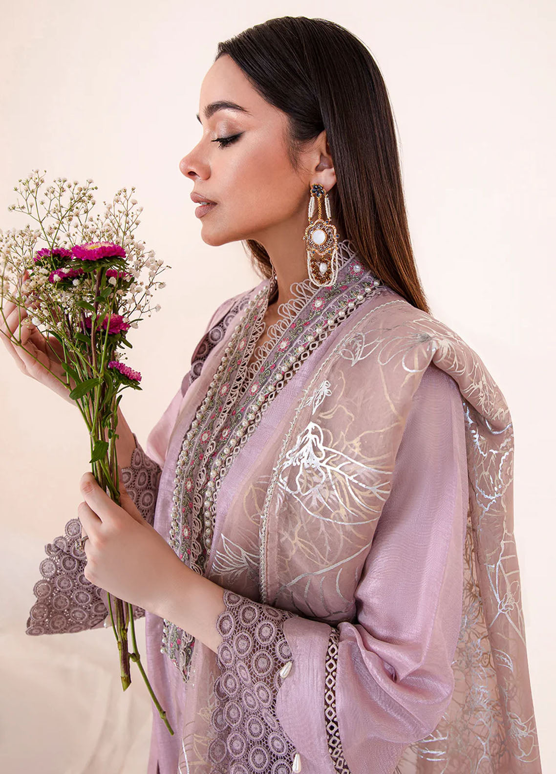 Mehak Yaqoob Pret Embroidered Raw Silk 3 Piece Suit Afra