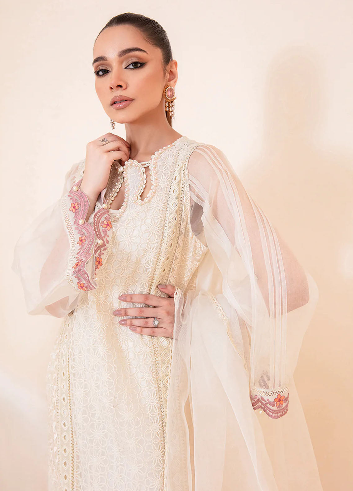 Mehak Yaqoob Pret Embroidered Raw Silk 3 Piece Suit Camilia