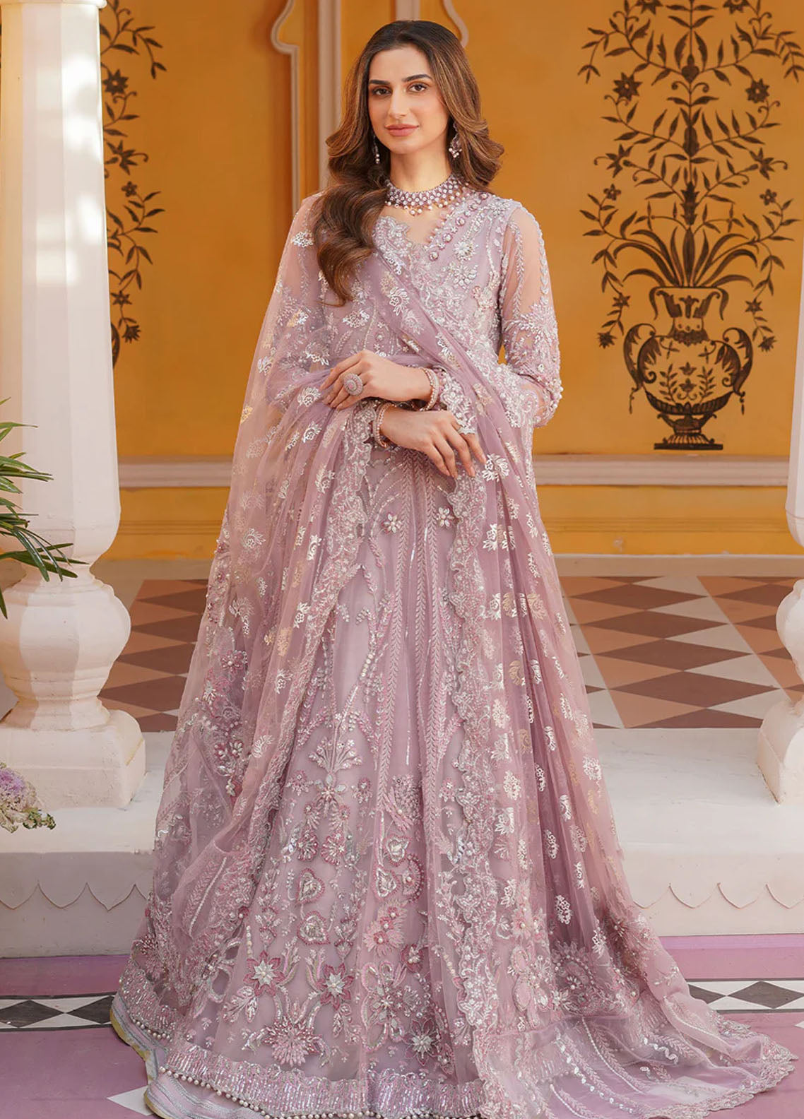 Mehak Yaqoob Pret Embroidered Net 3 Piece Suit Iris