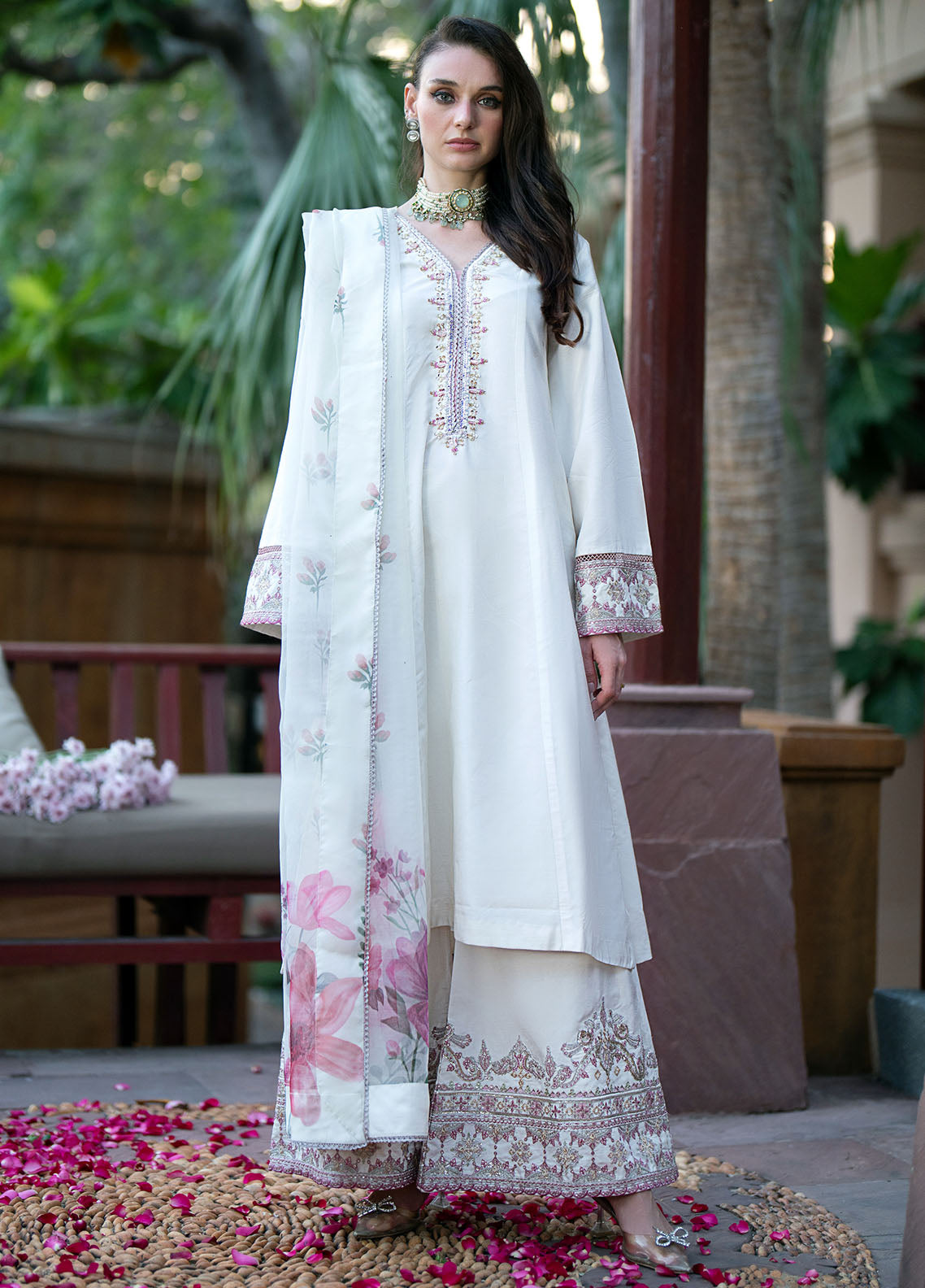 Mehak Yaqoob Pret Embroidered Raw Silk 3 Piece Suit Zhala