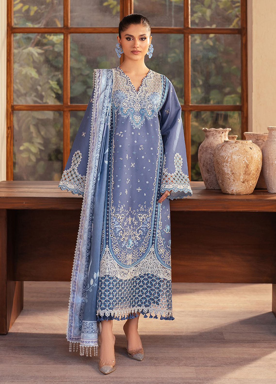 Mehroze by Bin Ilyas Embroidered Lawn Suit Unstitched 3 Piece BI25MS 91 A