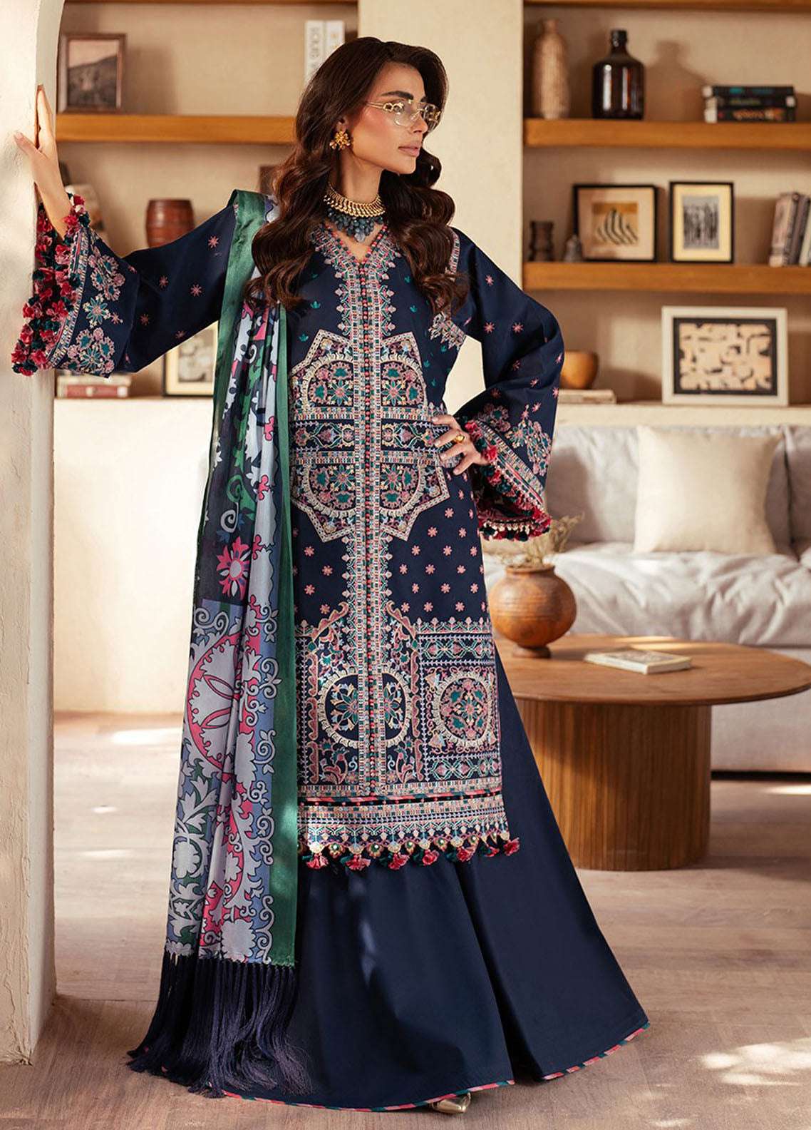 Mehroze by Bin Ilyas Embroidered Lawn Suit Unstitched 3 Piece BI25MS 92 B