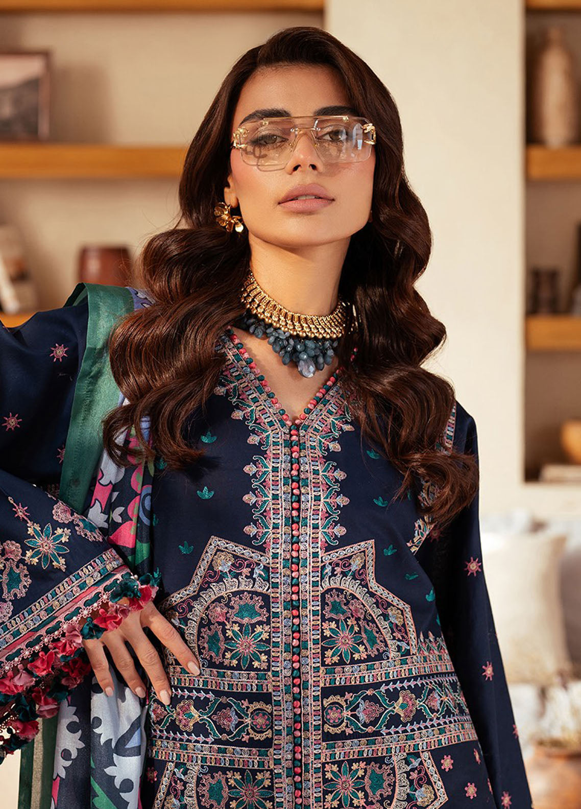 Mehroze by Bin Ilyas Embroidered Lawn Suit Unstitched 3 Piece BI25MS 92 B