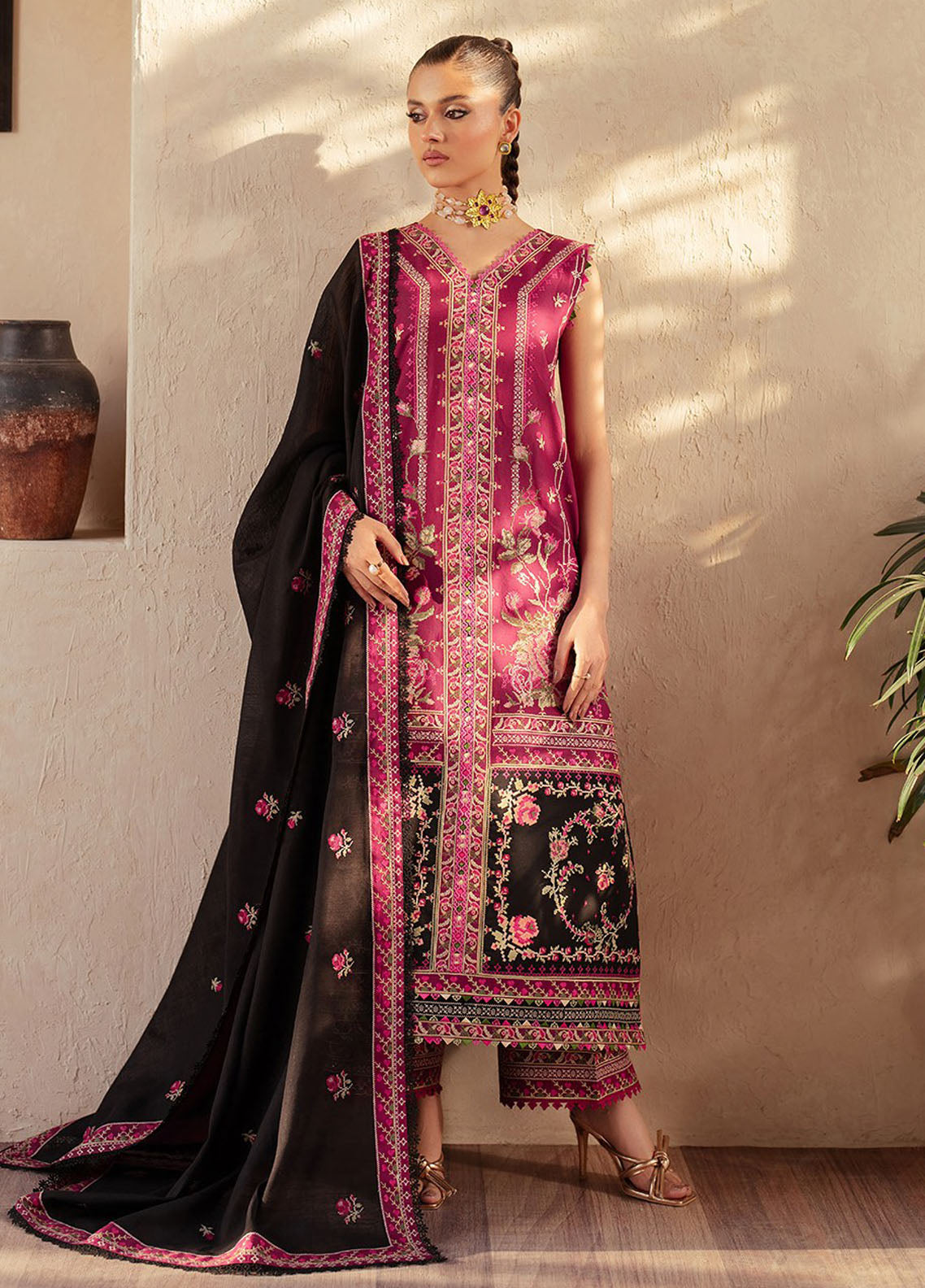 Mehroze by Bin Ilyas Embroidered Lawn Suit Unstitched 3 Piece BI25MS 95 A