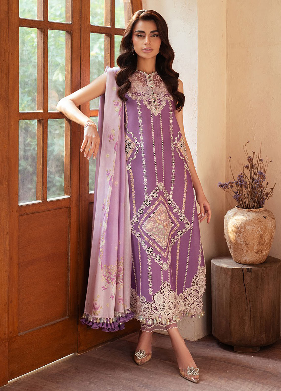 Mehroze by Bin Ilyas Embroidered Lawn Suit Unstitched 3 Piece BI25MS 96 A