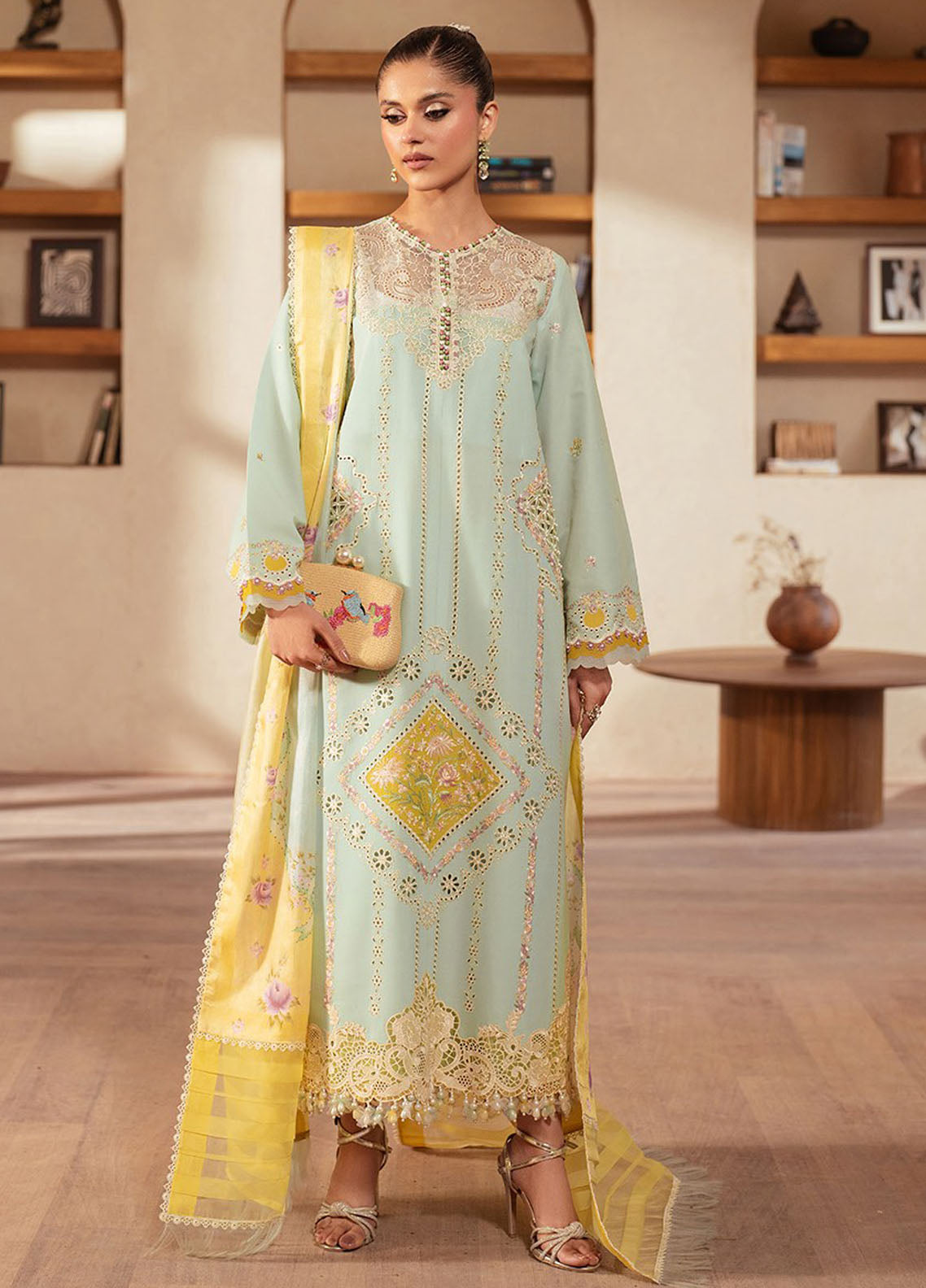 Mehroze by Bin Ilyas Embroidered Lawn Suit Unstitched 3 Piece BI25MS 96 B