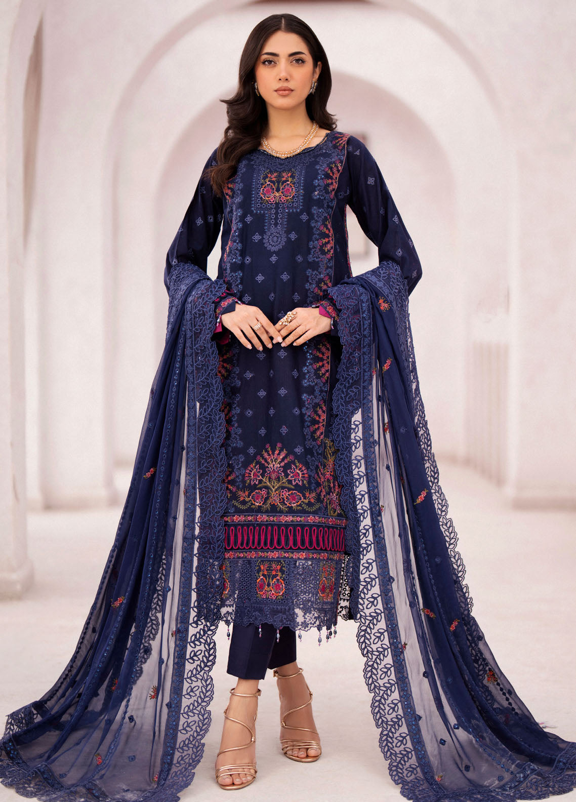 Mellisa By Emaan Adeel Unstitched Lawn Collection 2024 ME-01 Anne