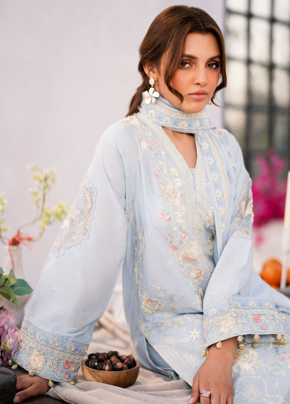 Mellisa By Emaan Adeel Unstitched Lawn Collection 2024 ME-08 Dora