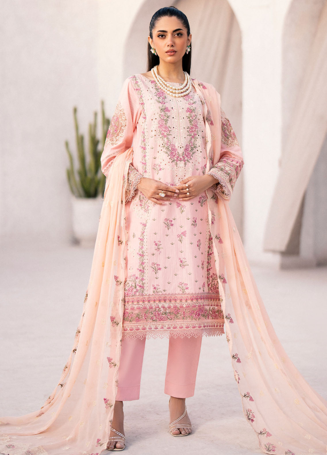 Mellisa By Emaan Adeel Unstitched Lawn Collection 2024 ME-09 Rhea