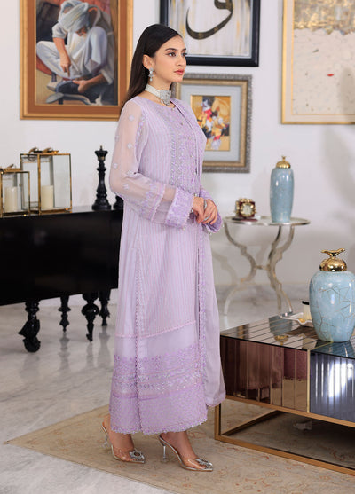 Merakish By Shahzeb Textiles Luxury Chiffon Collection 2024 Vol-12 Periwinkle
