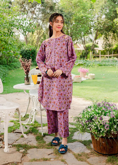 Naayas Pret Embroidered Lawn 2 Piece Suit NS23M Lavender Garden