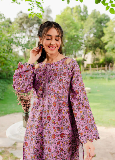 Naayas Pret Embroidered Lawn 2 Piece Suit NS23M Lavender Garden