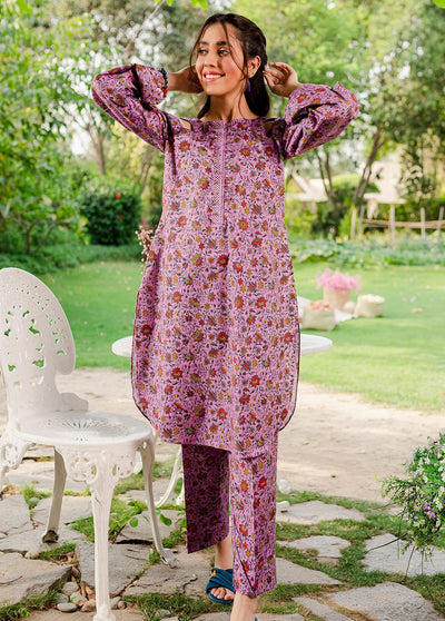 Naayas Pret Embroidered Lawn 2 Piece Suit NS23M Lavender Garden