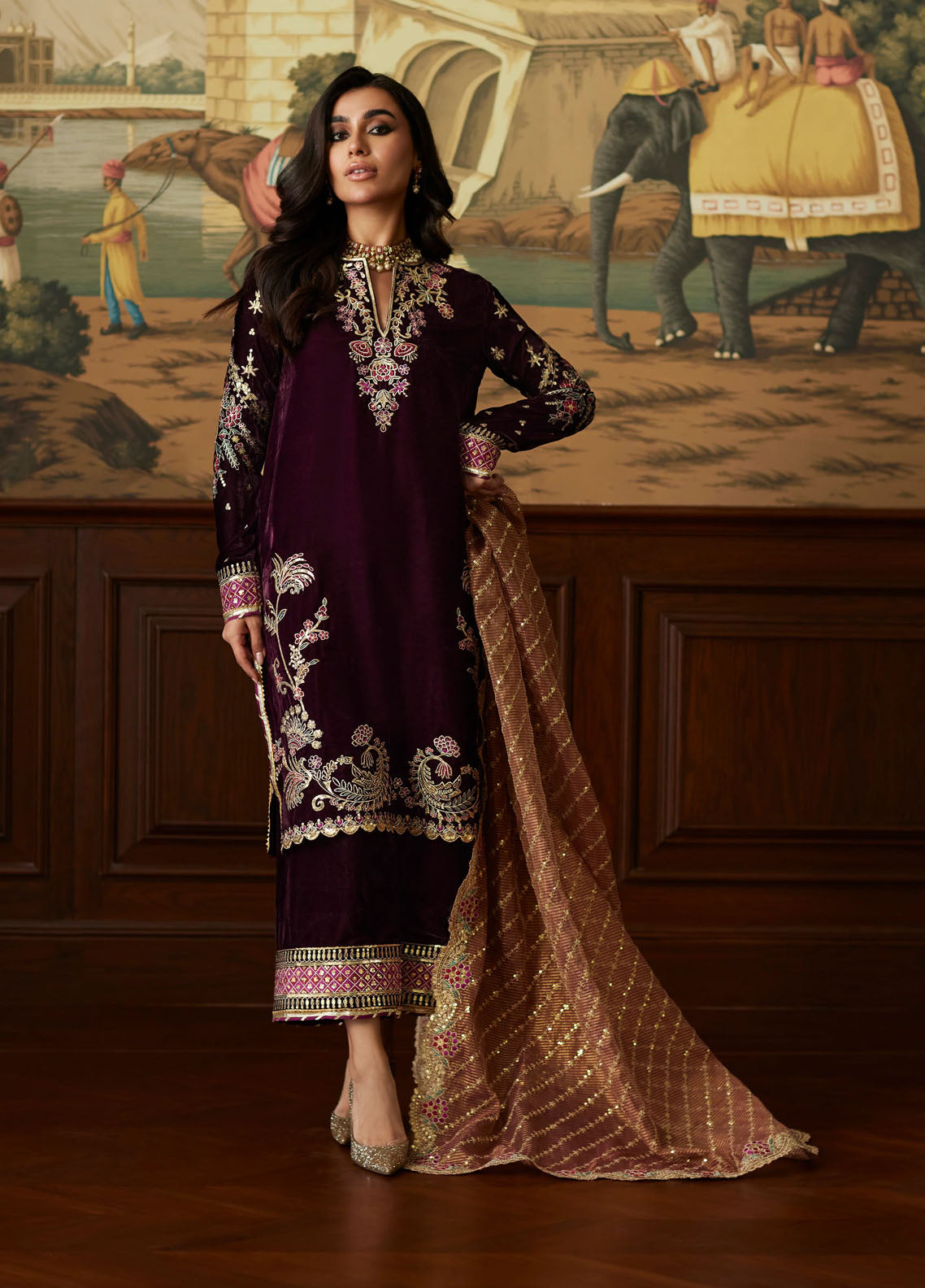 Mina Hasan Velvet Luxe Formals Collection 2024 Ayesha