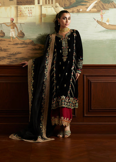Mina Hasan Velvet Luxe Formals Collection 2024 Jahan