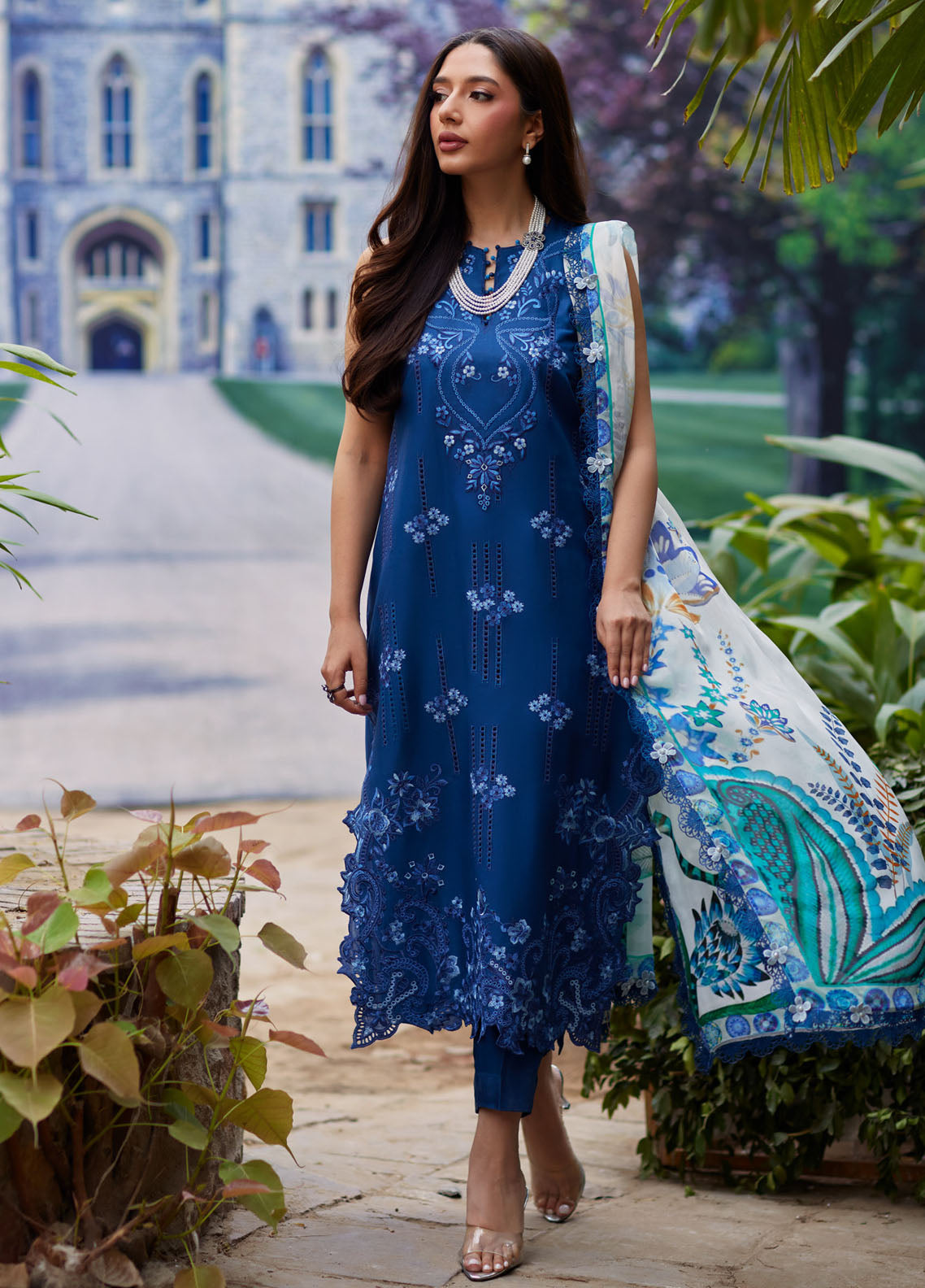 Mina Hasan Embroidered Lawn Suits Unstitched 3 Piece MNH25LL Anaaya