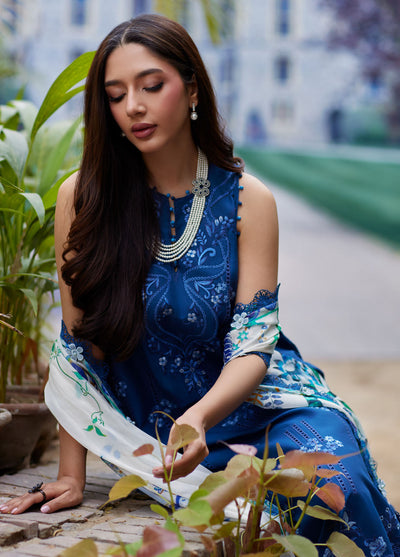 Mina Hasan Embroidered Lawn Suits Unstitched 3 Piece MNH25LL Anaaya
