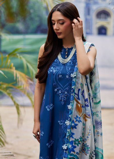 Mina Hasan Embroidered Lawn Suits Unstitched 3 Piece MNH25LL Anaaya