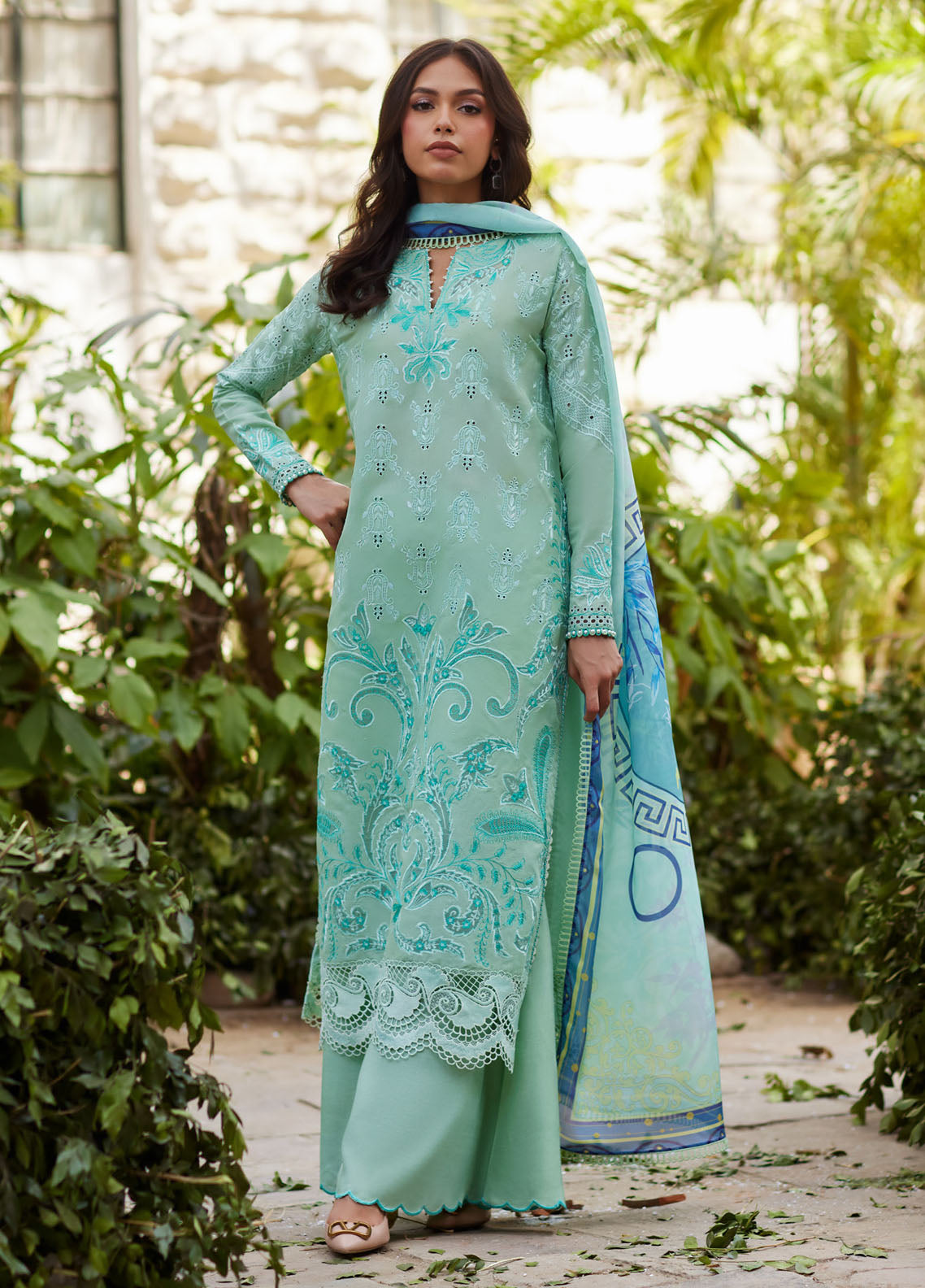 Mina Hasan Embroidered Lawn Suits Unstitched 3 Piece MNH25LL Lina