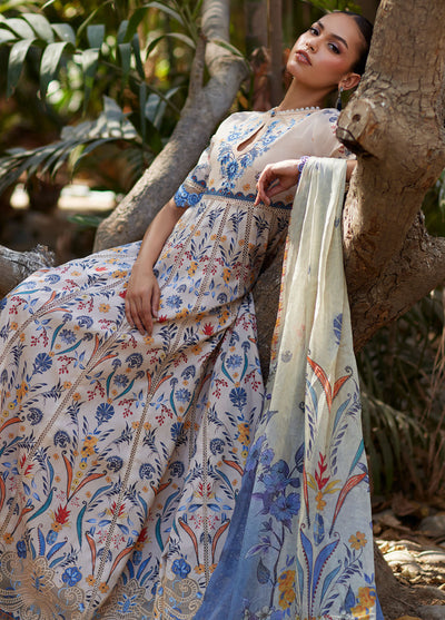 Mina Hasan Embroidered Lawn Suits Unstitched 3 Piece MNH25LL Taara