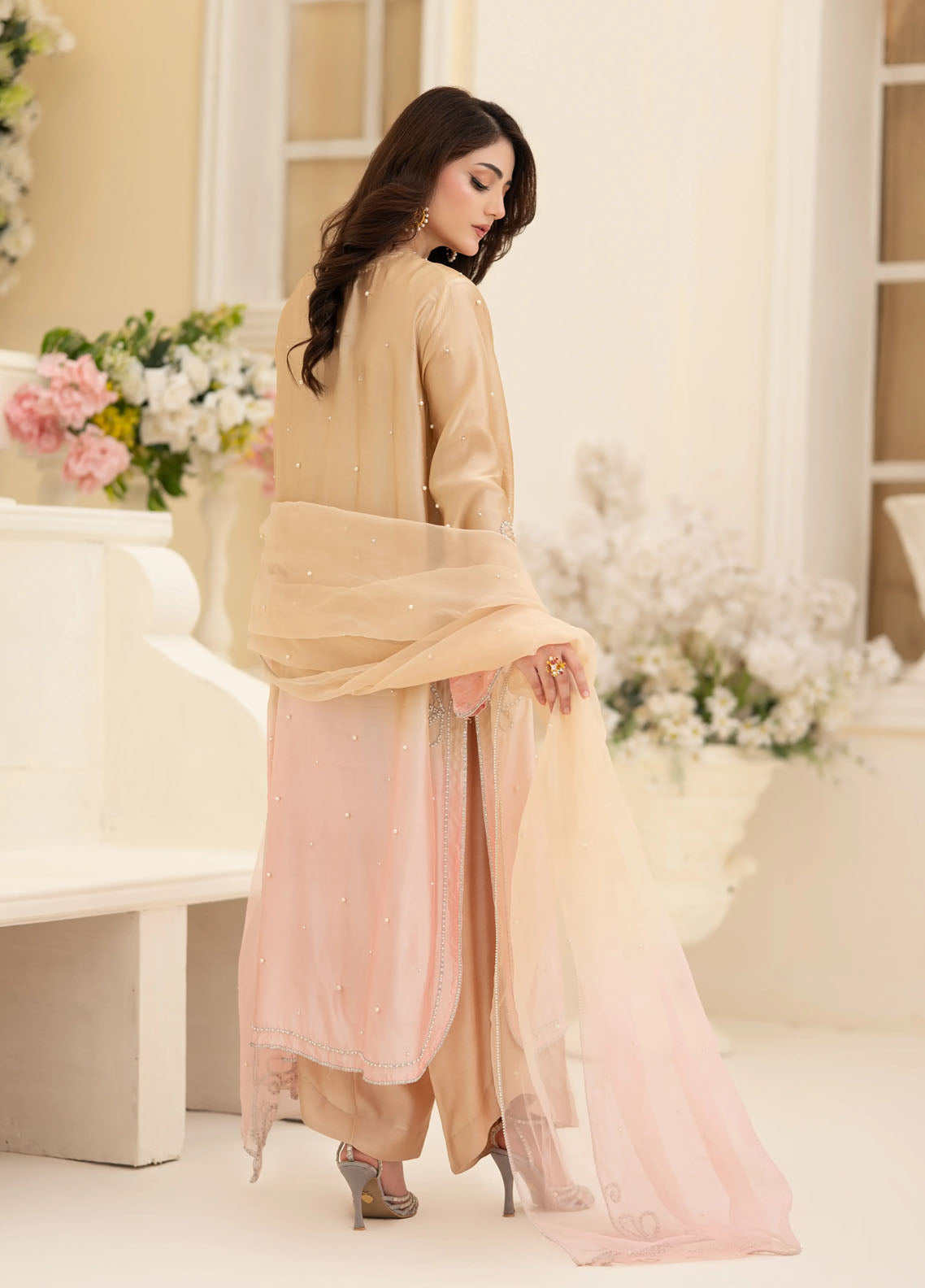 Minha by Miras Pret Embroidered Silk 3 Piece Lume
