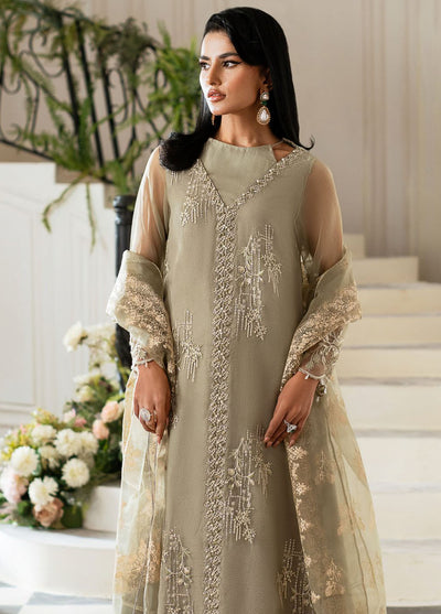 Mishri By Azzal Embroidered Organza Suit Unstitched 4 Piece AZZ24M M1 Aina - Formal Collection