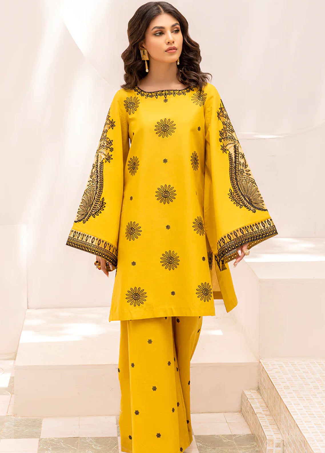 Mohagni Pret Embroidered Cotton 2 Piece Suit LEF-13