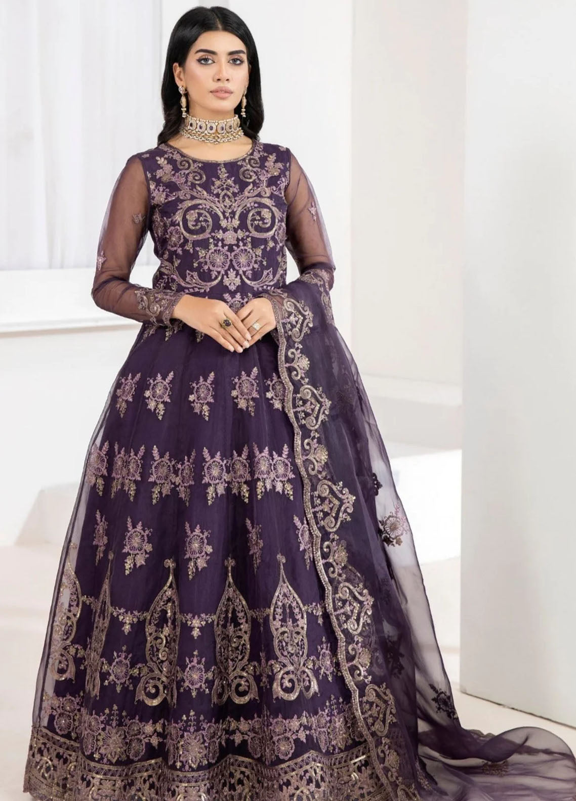 Mohagni Pret Embroidered Organza 3 Piece Suit MGP-14