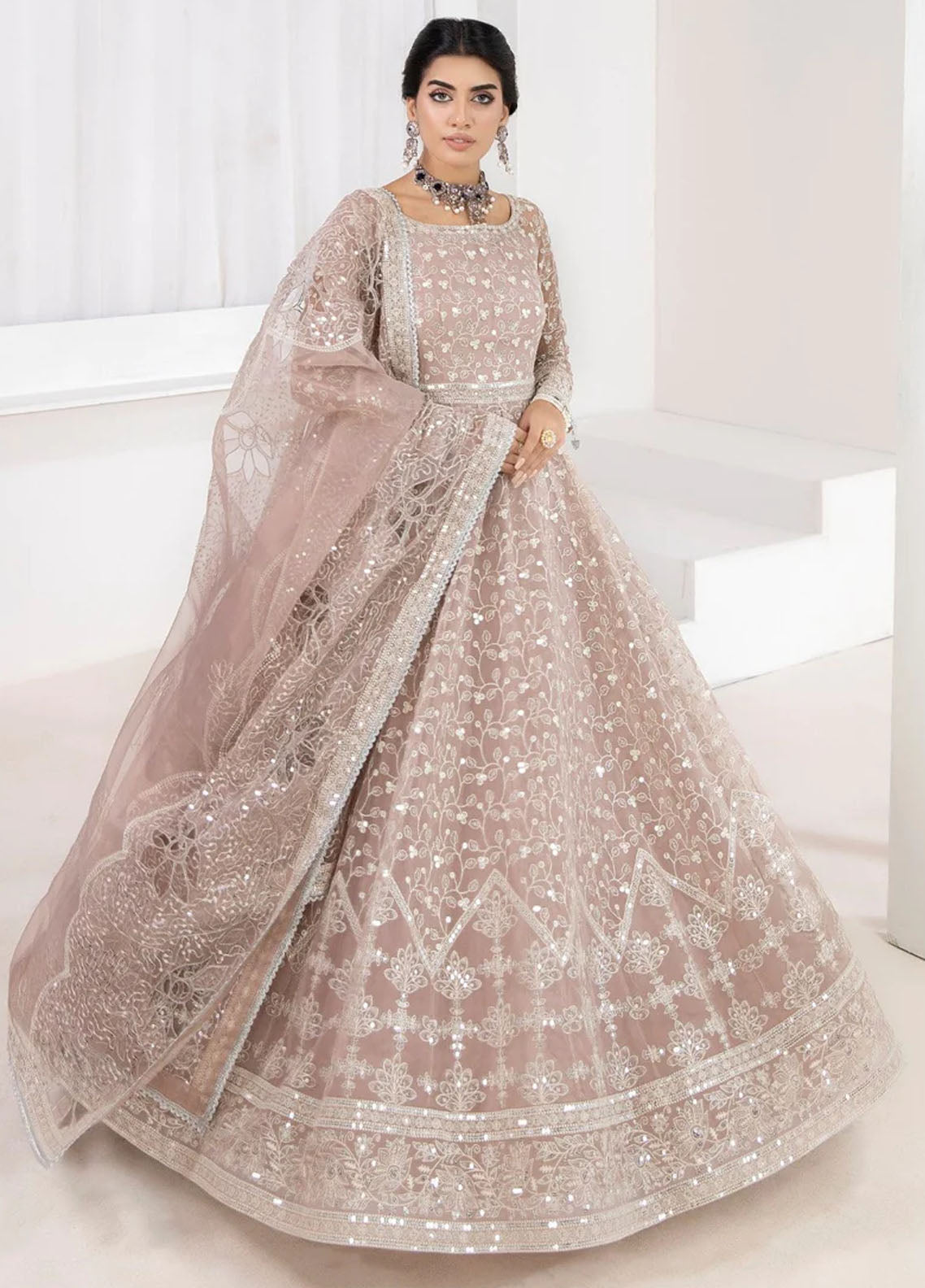 Mohagni Pret Embroidered Organza 3 Piece Suit MGP-15