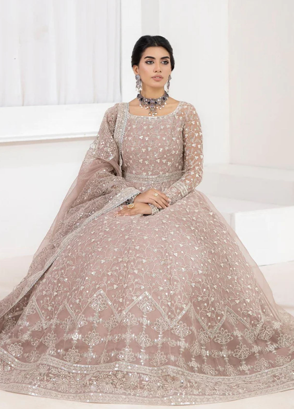 Mohagni Pret Embroidered Organza 3 Piece Suit MGP-15