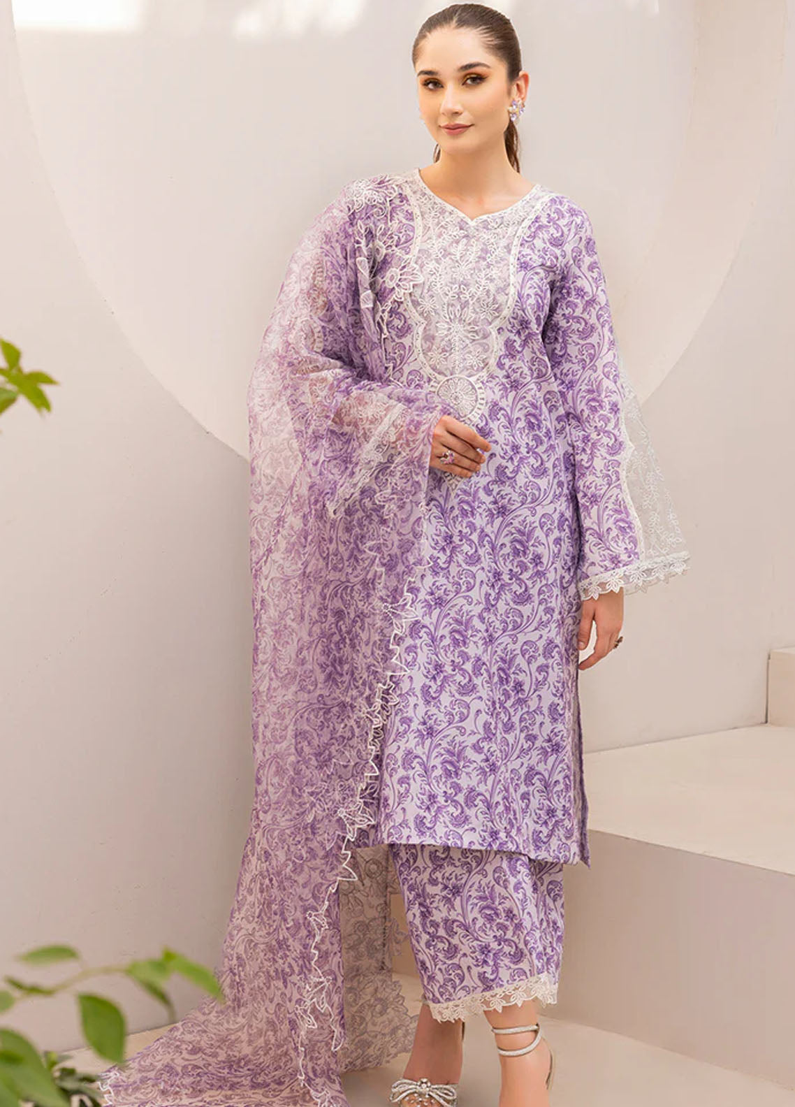 Mohagni Pret Embroidered Lawn 3 Piece Suit PLS-31